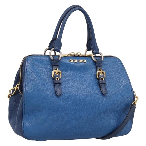 Miu Miu Handbags - Miu Miu Madras Bowler Leather Small
